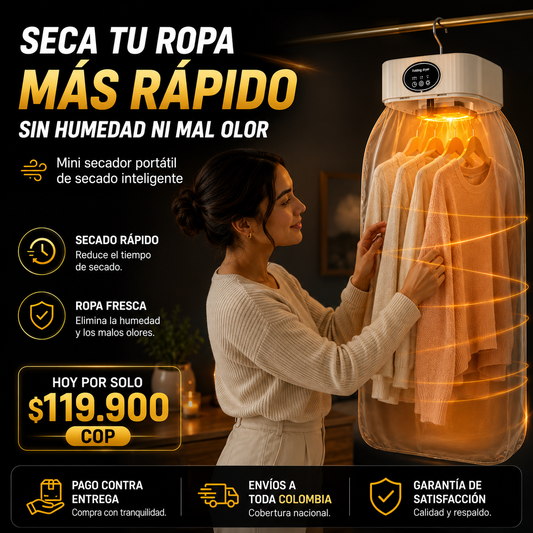 Mini secador portátil / Ropa seca, fresca y lista para usar más rápido