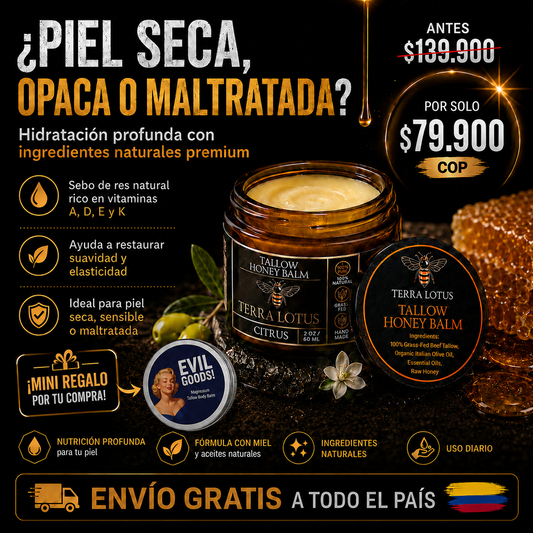 Terra Lotus Tallow Honey Balm 57g/ Hidratación natural para la piel